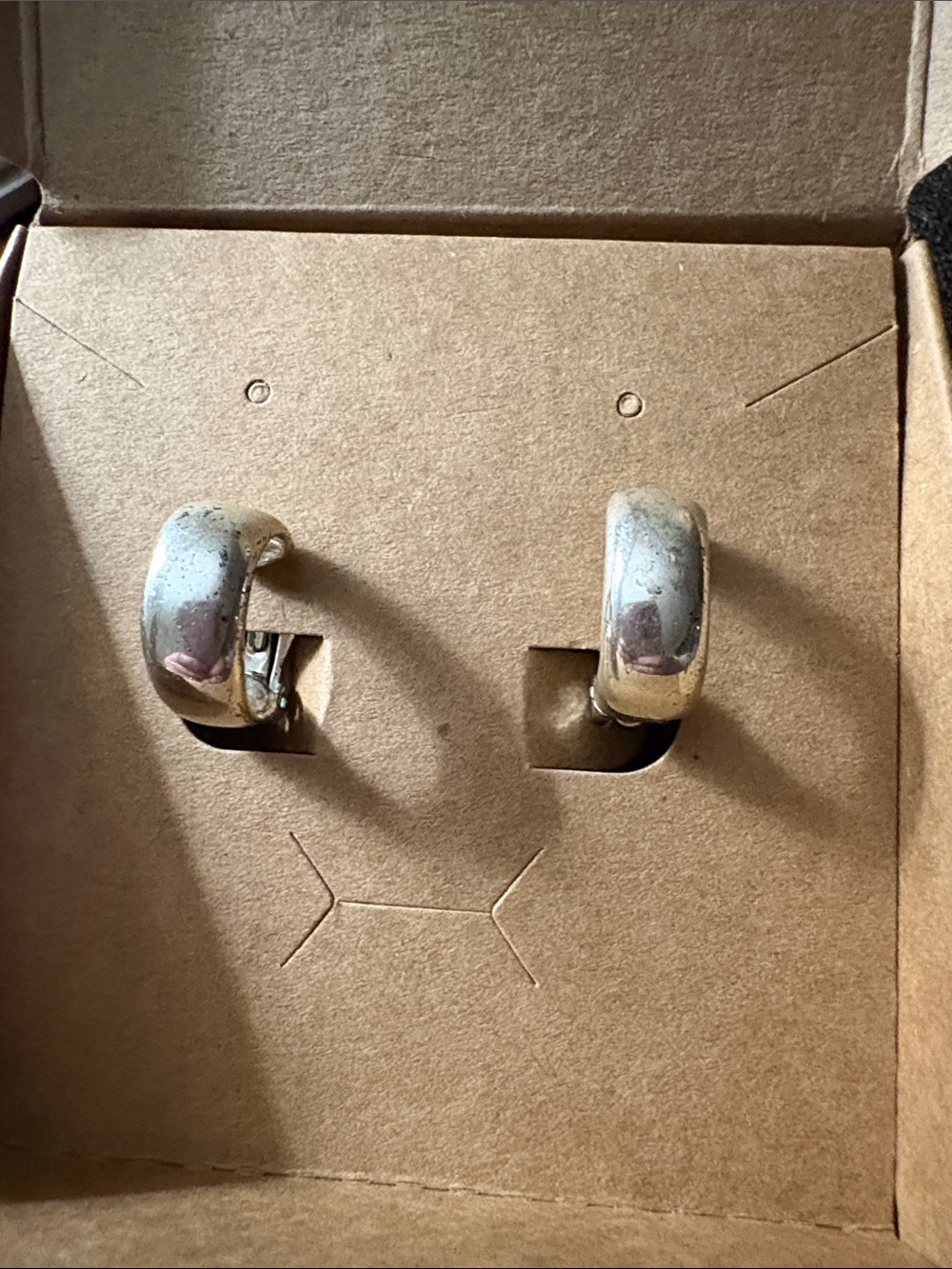 Vintage  Silver Tone Colored Clip-On Earrings